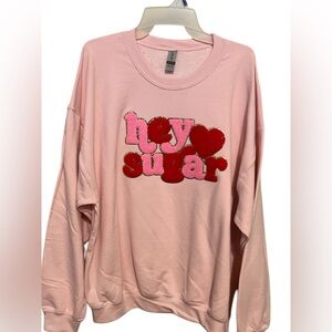 Hey Sugar Valentines Sweater NWOT Size XL